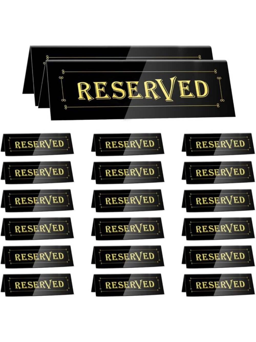 20PCS Acrylic Table Tent Signs - Reservation Seat Signs for Weddings